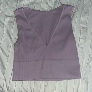 garage purple v neck tank